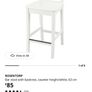 3x white painted wooden bar stools Image 5