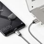 New 1m Nylon Micro USB Fast Quick Charge 3.0 Silver 100cm Cable Lead Data #904 Image 2