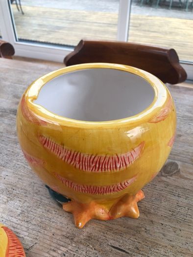 Vintage Rayware Lion & Mice Ceramic Cookie Jar