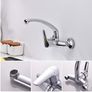 Ibergrif M16350 Wall Mounted Kitchen Mixer Tap Brass Chromed Image 6