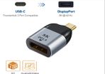 USB-C Thunderbolt 3 (Male) to DisplayPort 1.4 (Female) 8K@60Hz Gold-Plated/Aluminum-Alloy Adapter (Brand New/Warranty)