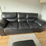 DFS black Leather suite Image 5