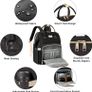 Laptop Backpack for Women,15.6 Inch Stylish Laptop Rucksack Wide Open, College School Backpack with USB Charging Port, Water Resistant Travel Business Work Bag Computer Bookbag for Men, Black (FREE POSTAGE) Image 7
