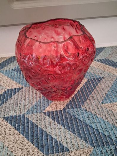 Strawberry Shaped Glass Vase