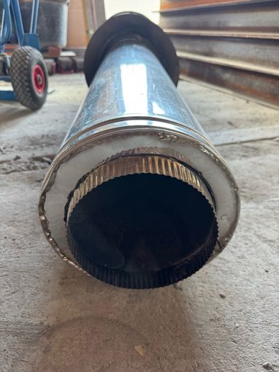 Insulated gas fire chimney flues