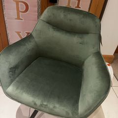 Velvet rotating chair