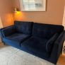 3-Seater Navy Velvet Sofa Image 2