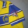 Old Ruts FC (S) Player Issue Rugby Jersey  Raging Bull Shirt  Yellow Blue Small Image 7