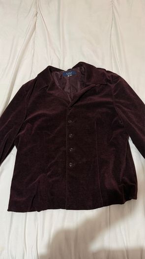 Vintage burgundy velvet blazer