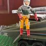 1987 G.I. Joe Persuader vehicle with its driver action figure, Backstop, made by Hasbro as part of the A Real American Hero series Image 2