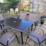 Garden table and chairs x 6 Image 2