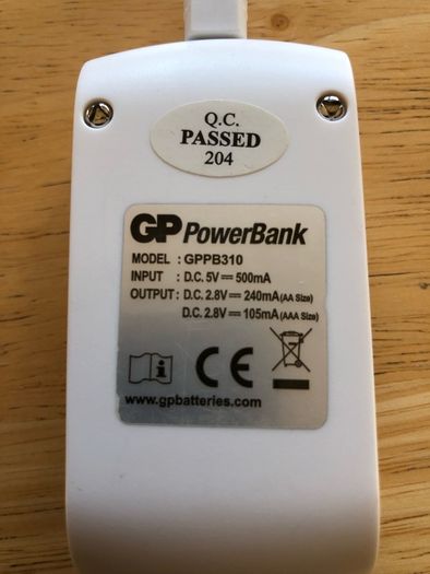 Battery charger GP for USB