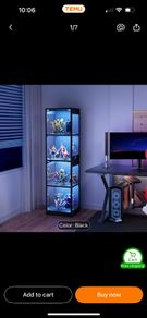 Light up glass display cabinet