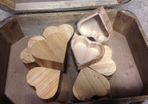 Heart shaped wooden boxes