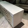 Solid wood sideboard with brass inlay Image 3