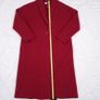 Carolyn Donnelly Cherry Red Shawl Collar 100% Wool Long Coat Overcoat 10UK/38EU Image 8