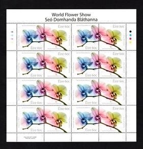 2014 Ireland World Flower Show 2014 Commemorative Stamps Sheetlet Plate 1B1B1B1B Mint Never Hinged (MNH)