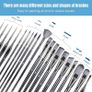 23 PCS Set Paintbrush, Professional Assorted Shape Soft Hair Bristle Art Brushes, All Purpose Artist Paint Brushes for Premium Adult Detail, Gouache, Acrylic, Oil Painting or Beginner Image 5