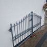 Decorative galvanised double steel gates. Image 2