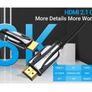 VENTION 3M Premium HDMI 2.1 UHD/3D 8K (7680x4320@60Hz) 48Gbps Luxury Model (Zinc Alloy/Cotton Braided/Gold Plated) Cable (Brand New/Warranty) Image 2