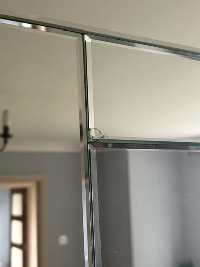 large bevelled mirror