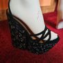 Jeffrey Campbell Havana leather black colorful butterfly wedges platforms sandals 5 Image 3