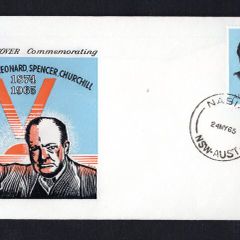 1965 Australia The Death of Winston Spencer Churchill Commemorative Stamp First Day Cover (FDC)
