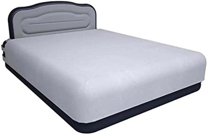 AIR Bed Deluxe - Self-Inflating Airbed with Custom Fitted Sheet Included - Great Guest Bed, Camping Mattress - Built-in Pump & Headboard - Available in UK Single, Double & King - Double Size (FREE POSTAGE)