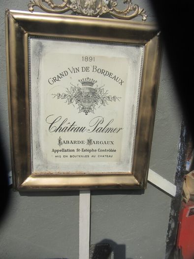 wine sign advert metal