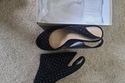 Black Suede Dune Wedge shoes