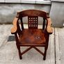 Monks Chair - Hand Carved Oak Image 2