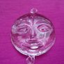 Handblown glass Moon ornament, Craft supplies, Suncatcher supplies. Glass moon, Hanging ornament Image 7