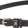 Tommy Hilfiger Women's Leather Belt, Black Essential Effortless, Adjustable, Size 85 / S Image 4