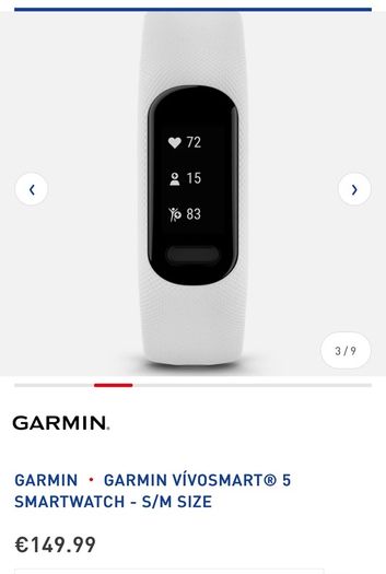 Brand New With Box Garmin Vivosmart 5 Smartwatch - S/m Size