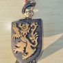 Vintage Cast Iron Scottish Guard & Shield Bottle Opener Stand Reg No.891381 Image 5