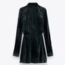 ZARA VELVET PRINTED Short dress with a high neck Image 10