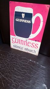 Irish Guinness tin sign, man cave sign, home bar sign