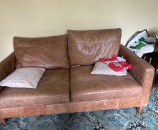 Brown leather sofa free to take away