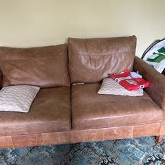 Brown leather sofa free to take away