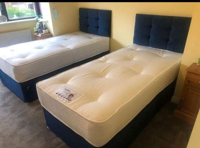 New Stylish single ,Double 4ft, 4ft6, King 5ft And 6ft Superking Sizes Divan Beds Instock. Drawers And Optional Tufted Mattresses Available. Free Delivery