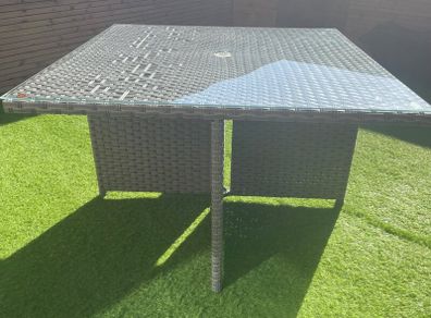 Ratten Garden Table Cube
