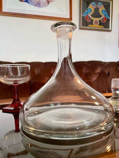 Vintage Full Bodied Red Wine Glass Decanter Original Stopper