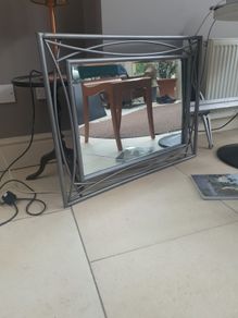 Large Wrought Iron Framed Mirror