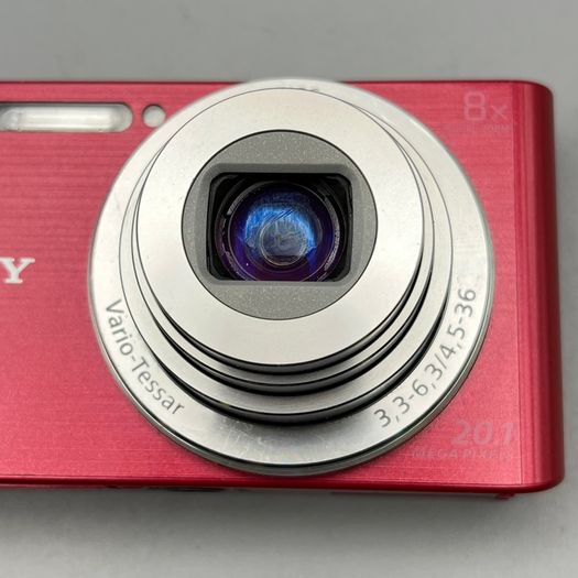 Sony DSC-W830 20.1MP Digital Camera Red - Full Kit