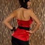 elegant red or cafe latte colour dress size s Image 3