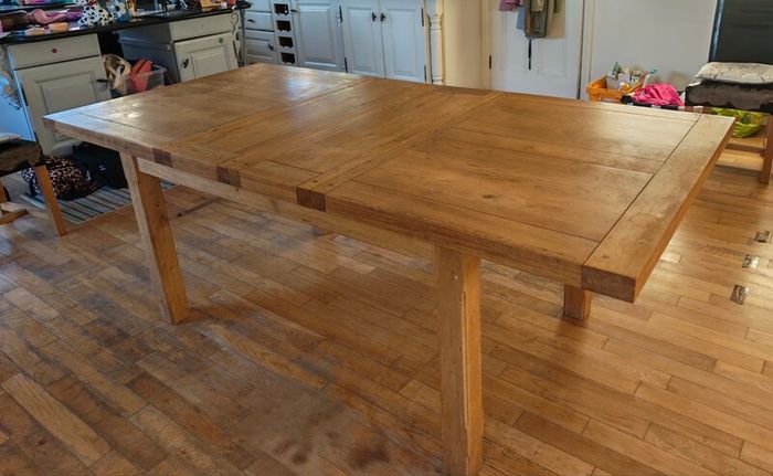 Solid oak dining table