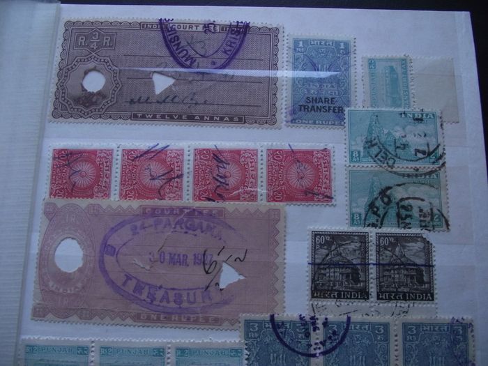 A nice collection of Stamps from India, presented in the album