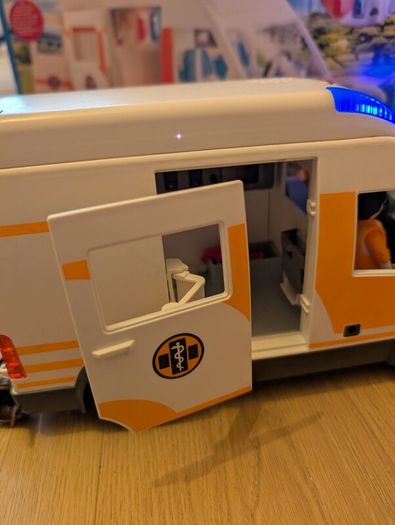 Playmobil city life ambulance and police car