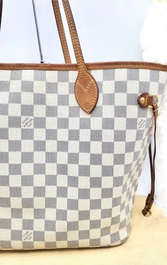 Louis Vuitton Neverfull Azure MM Authentic