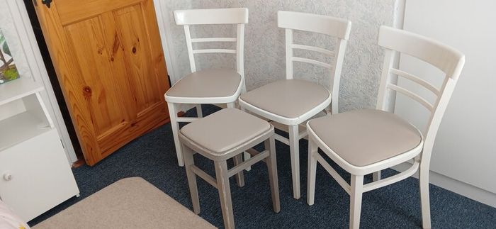3  kitchen chairs & Stool